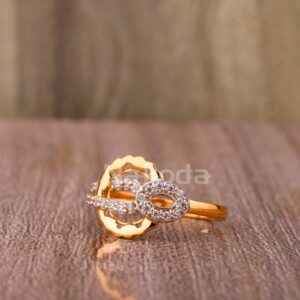 750 Rose Gold CZ Ladies Gorgeous Ring RLR915