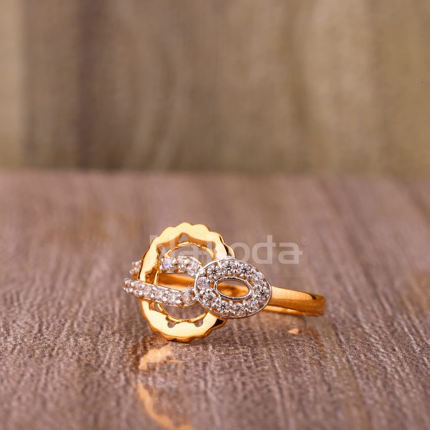 750 Rose Gold CZ Ladies Gorgeous Ring RLR915