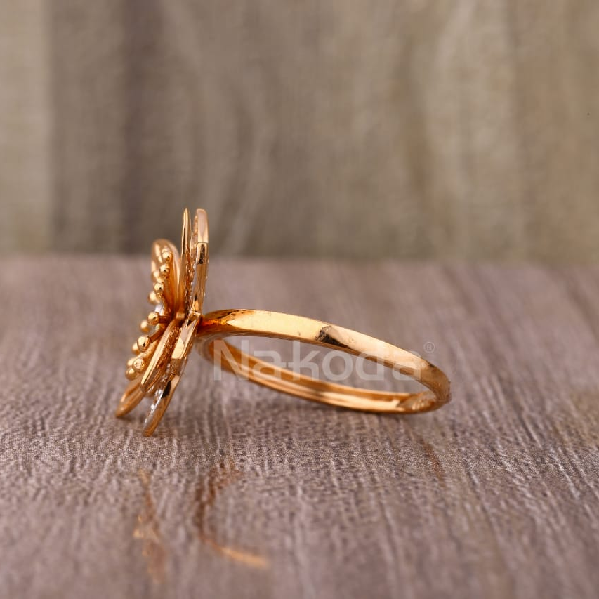 750 Rose Gold CZ Exclusive Ladies Ring RLR917 - Image 2