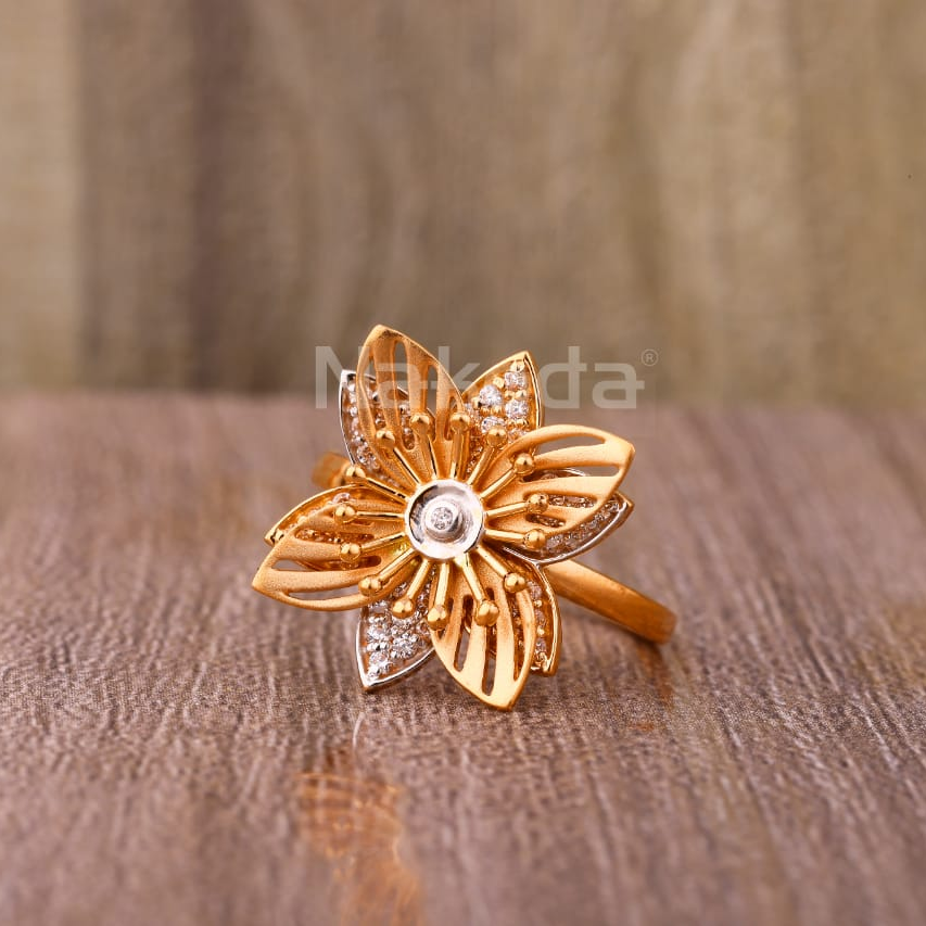 750 Rose Gold CZ Exclusive Ladies Ring RLR917