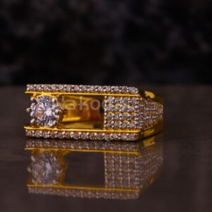 916 Gold Hallmark Men's Classic Solitaire Ring MSR130