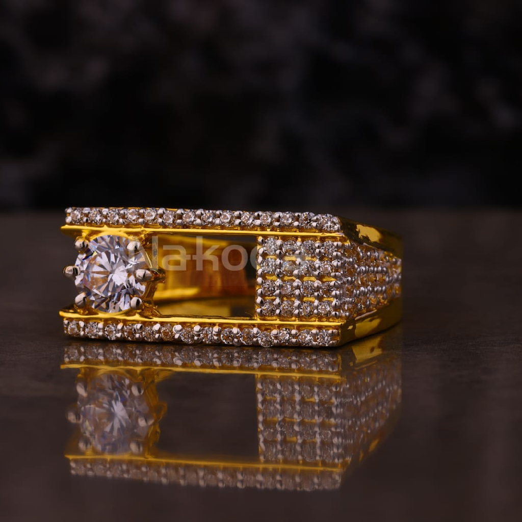 916 Gold Hallmark Men's Classic Solitaire Ring MSR130