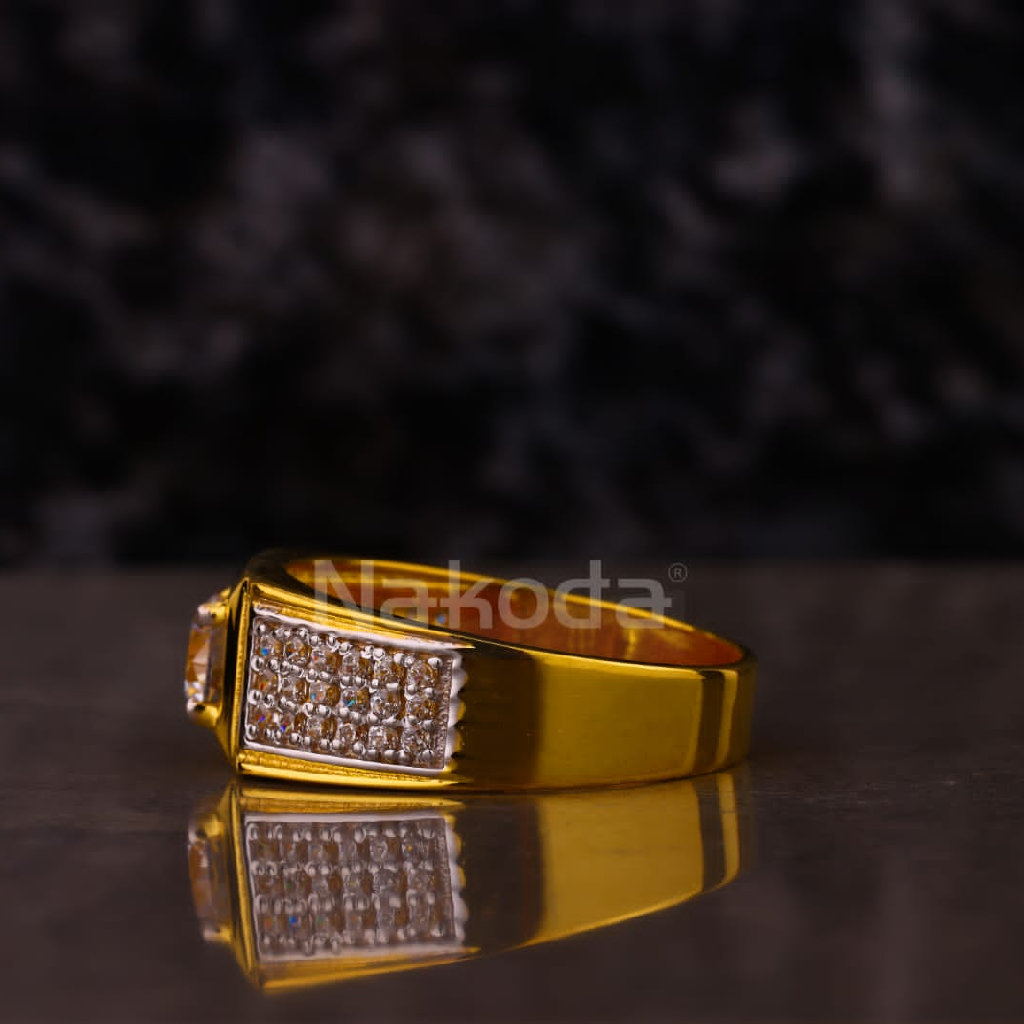 916 Gold Men's Solitaire Delicate Ring MSR136 - Image 2