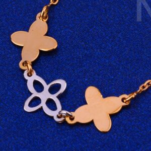 750 Rose Gold CZ Hallmark Designer Ladies Bracelet RTB12