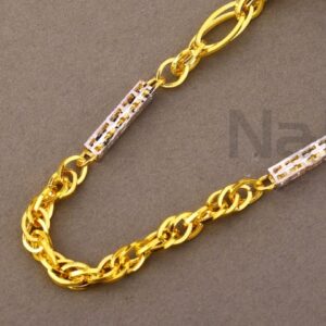 22KT Gold Men's Classic Choco Chain MCH822