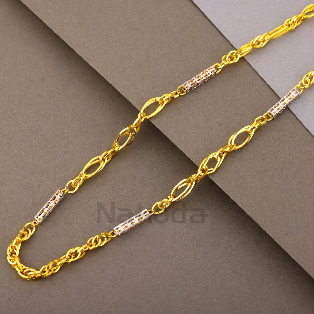 22KT Gold Men's Classic Choco Chain MCH822