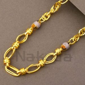 916 Gold CZ Hallmark Men's Stylish Choco Chain MCH824