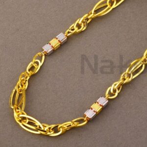916 Gold CZ Hallmark Men's Gorgeous Choco Chain MCH825