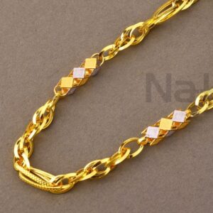 916 Gold CZ Hallmark Men's Classic Choco Chain MCH830