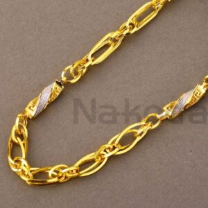 916 Gold CZ Men's Stylish Choco Chain MCH832