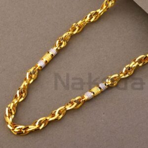 916 Gold CZ Men's Gorgeous Choco Chain MCH833