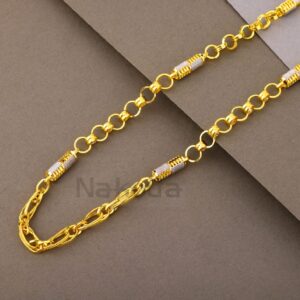 916 Gold CZ Men's Designer Choco Chain MCH837
