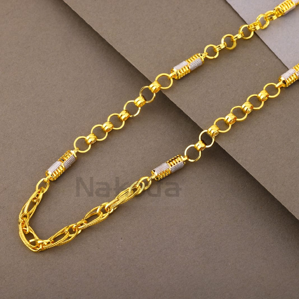 916 Gold CZ Men's Designer Choco Chain MCH837