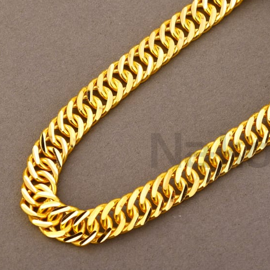 916 Gold CZ Men's Classic Choco Chain MCH838 - Image 2