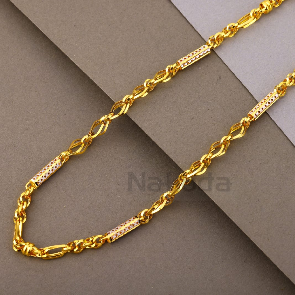 916 Gold Hallmark Men's Fancy Choco Chain MCH806
