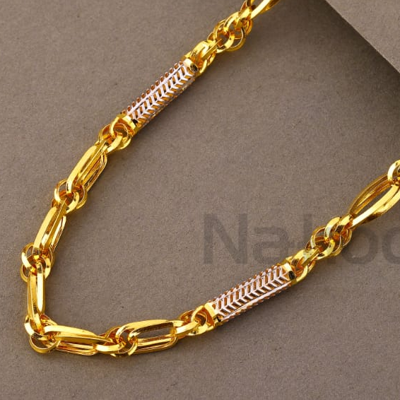 916 Gold Hallmark Men's Delicate Choco Chain MCH808 - Image 2