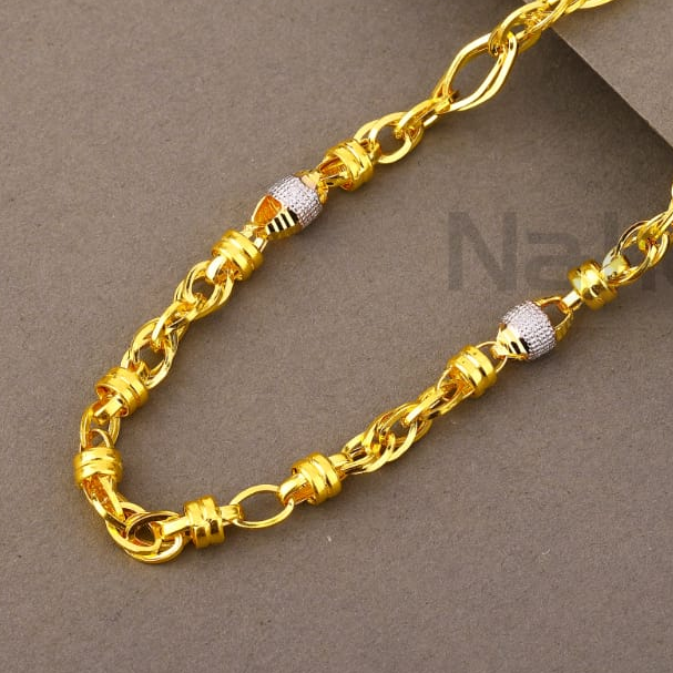 916 Gold Men's Stylish Choco Chain MCH812 - Image 2