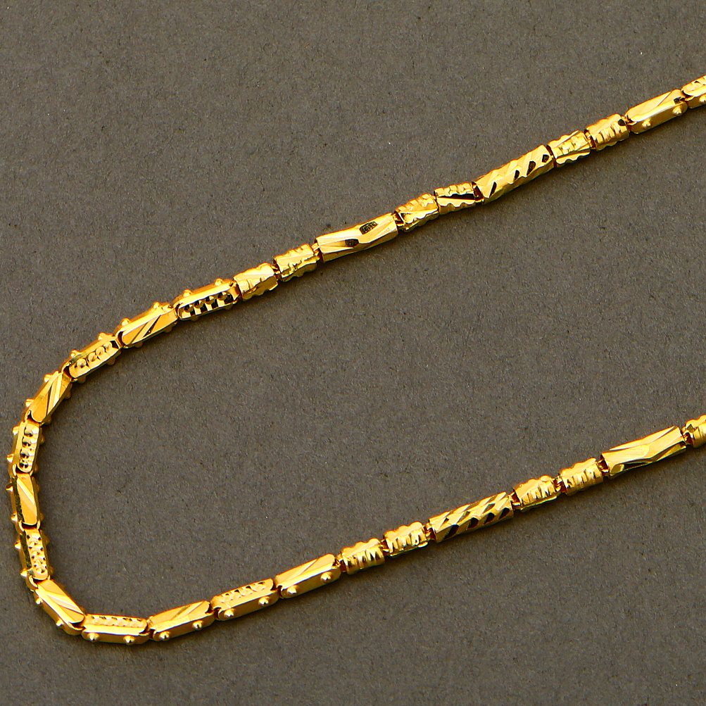 22KT Gold Men's Delicate Choco Chain MCH774 - Image 2