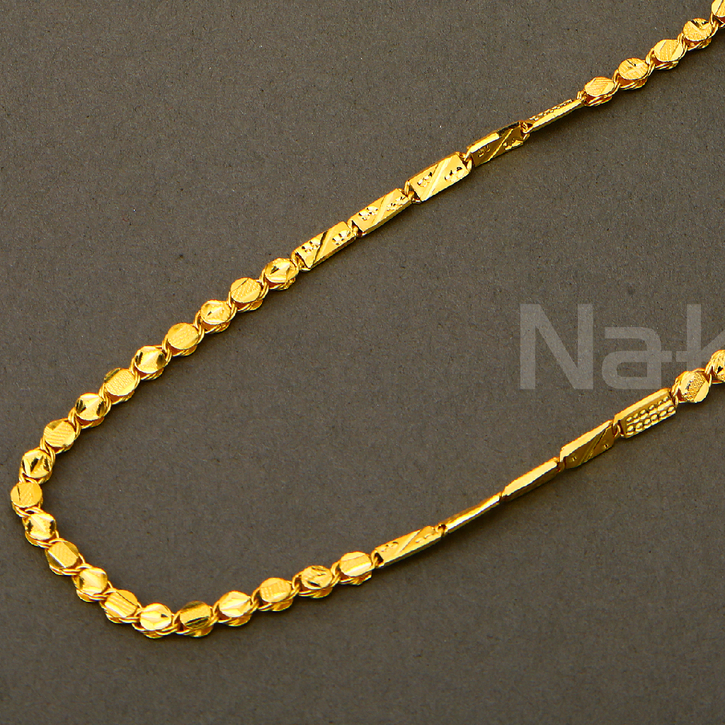 22KT Gold Men's Classic Choco Chain MCH776 - Image 2