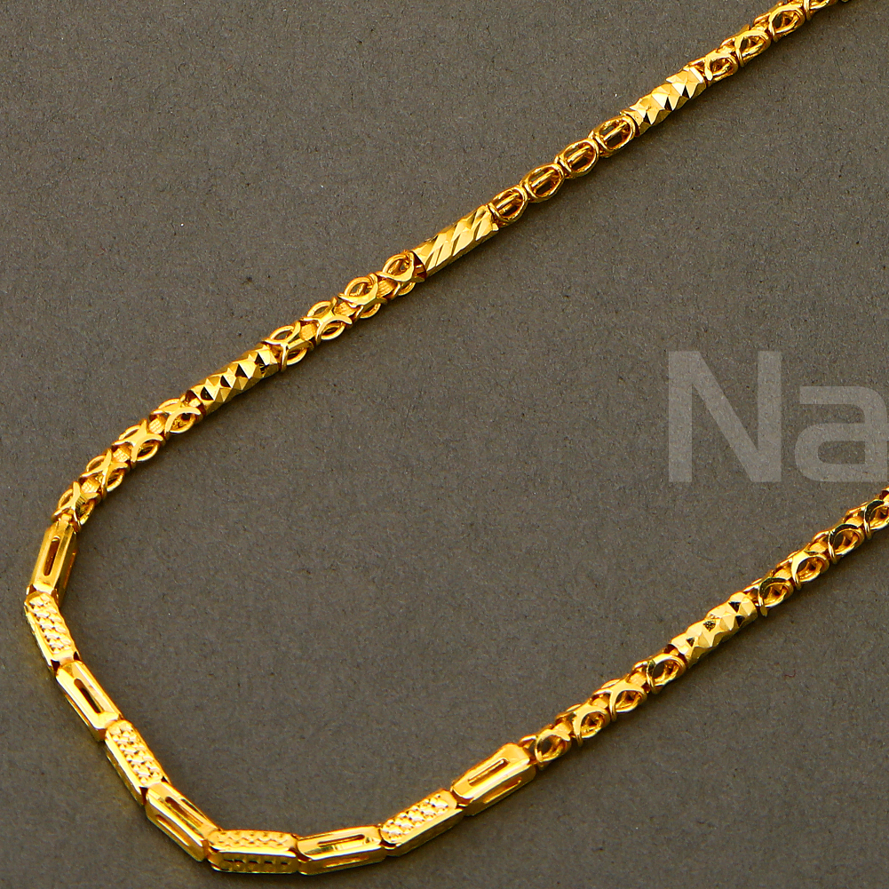 916 Gold Gentlemen's Gorgeous Choco Chain MCH779 - Image 2