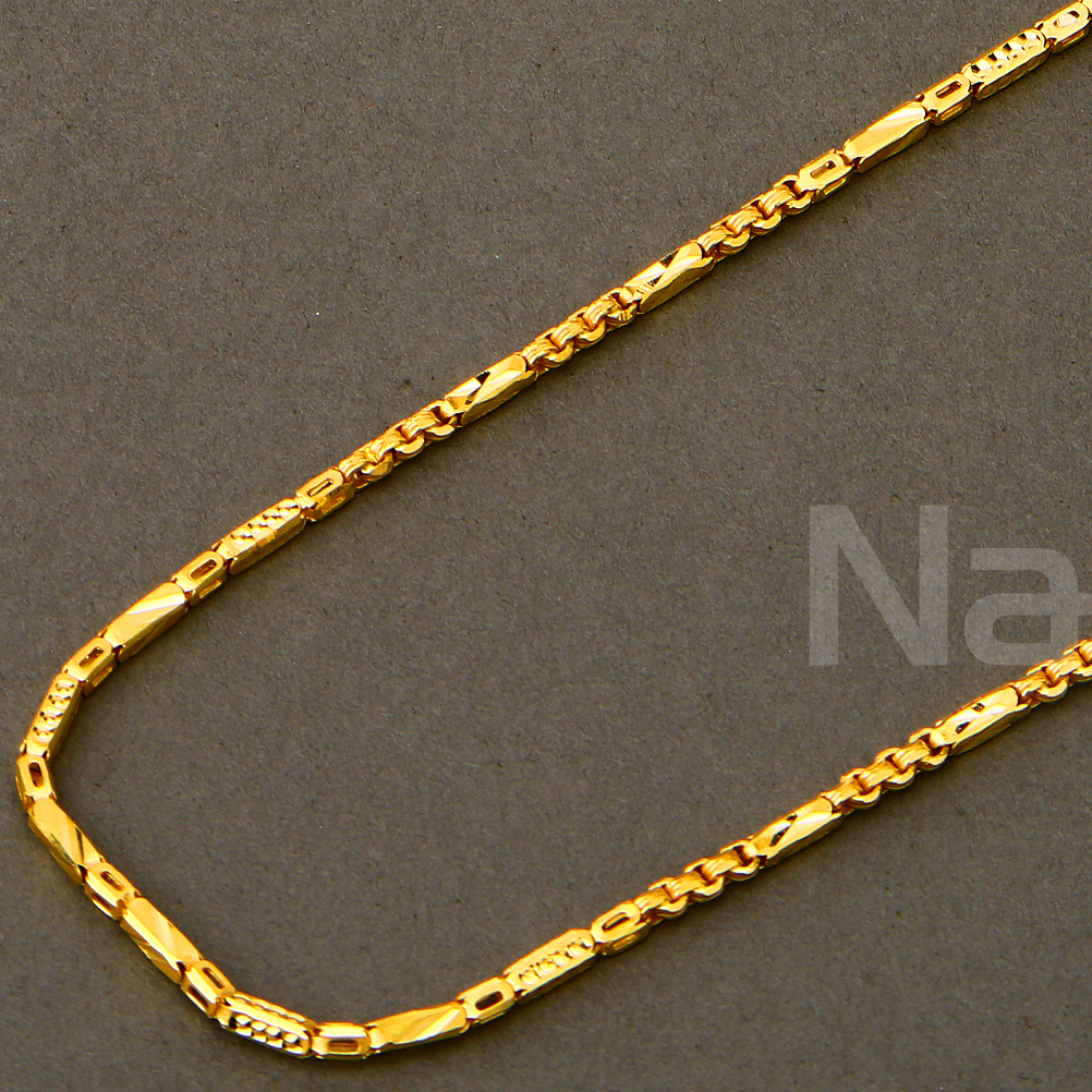 916 Gold Gentlemen's Fancy Choco Chain MCH780 - Image 2