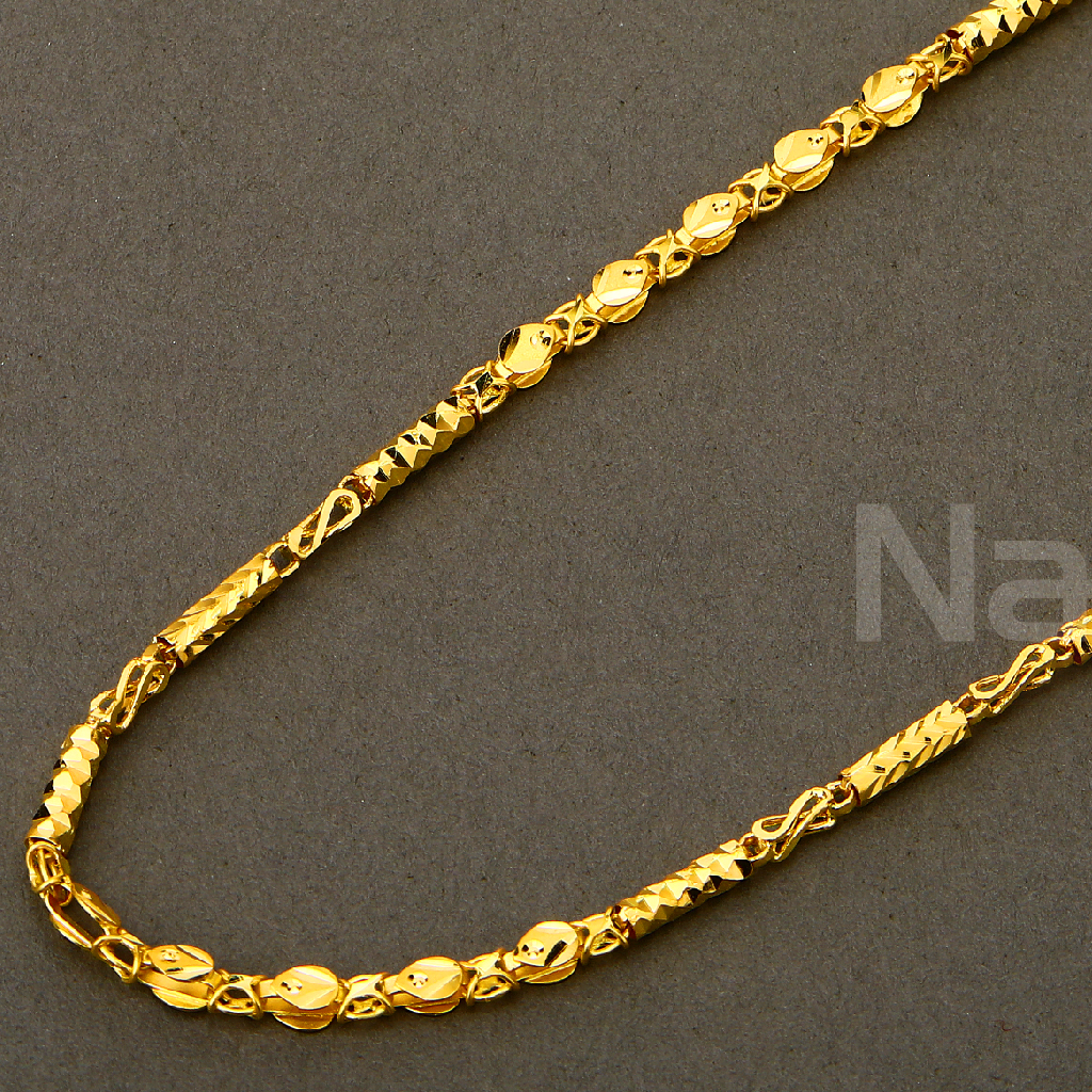 916 Gold Gentlemen's Choco Chain MCH785 - Image 2