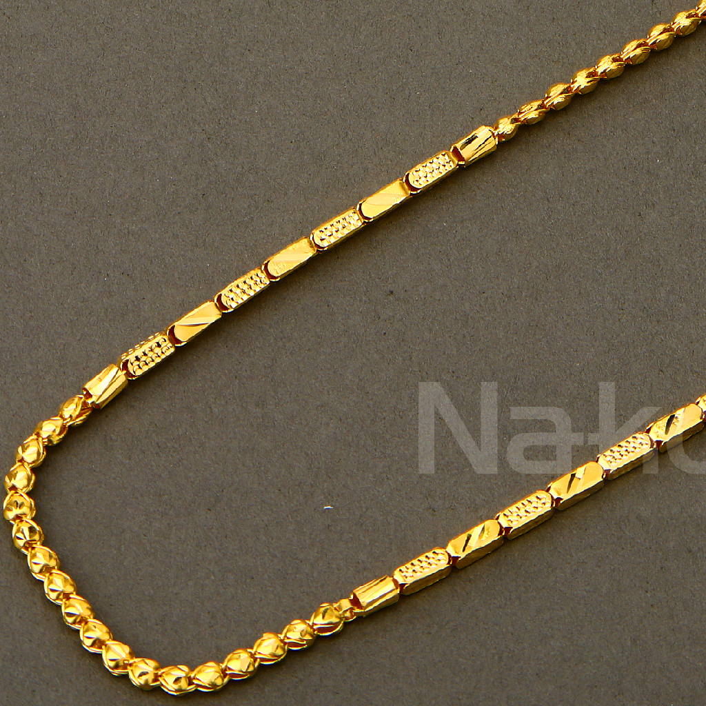 916 Gold Men's Fancy Choco Chain MCH788 - Image 2