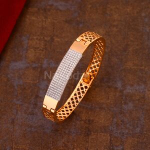 750 Rose Gold Men's Fancy Kada Bracelet RMKB32