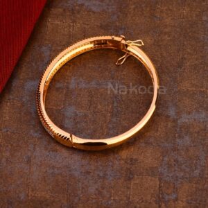750 Rose Gold Men's Delicate Kada Bracelet RMKB34