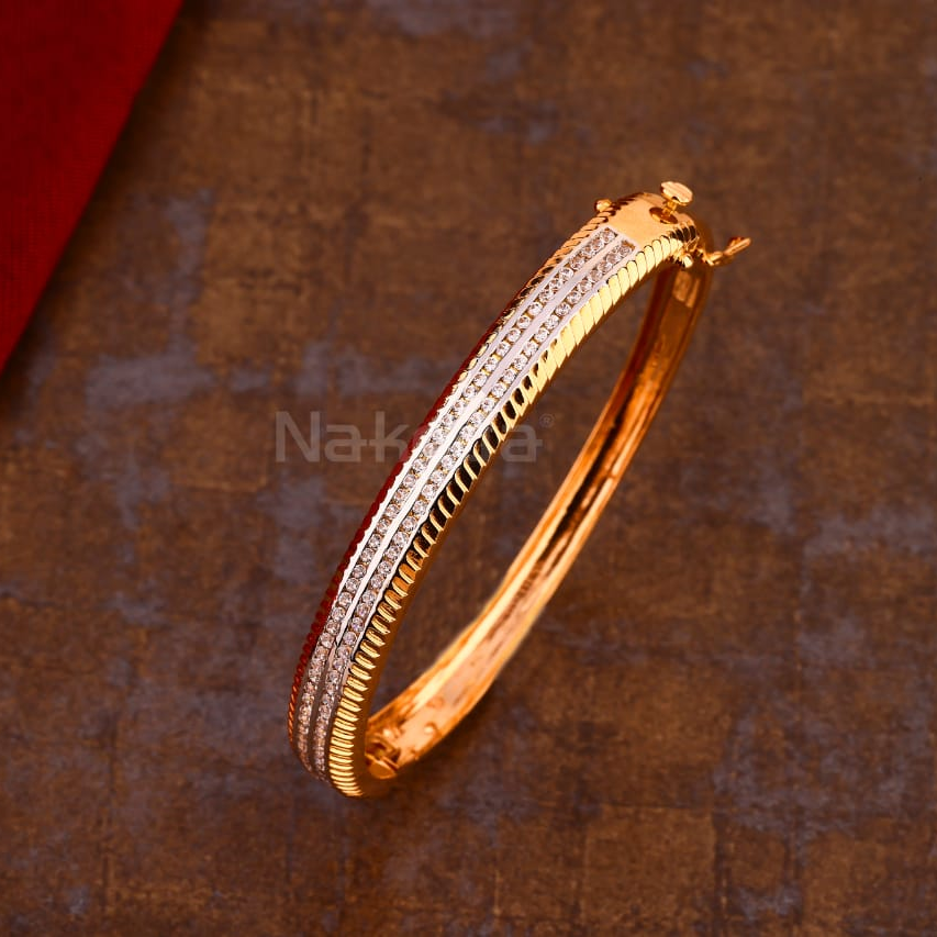 750 Rose Gold Men's Delicate Kada Bracelet RMKB34