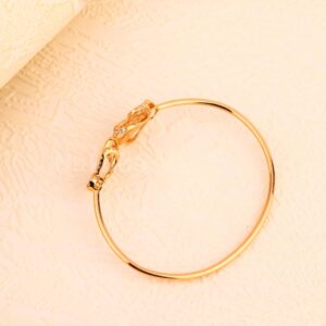 750 Rose Gold Ladies Classic Kada Bracelet RLKB392