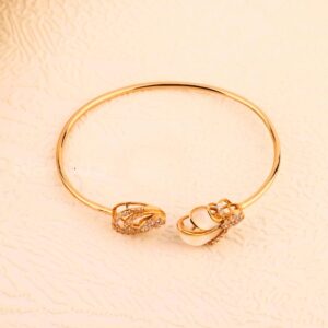 18KT Rose Gold CZ Stylish  Womens's Kada RLKB400