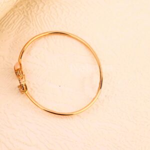 18kt rose gold cz gorgeous  womens's kada rlkb401
