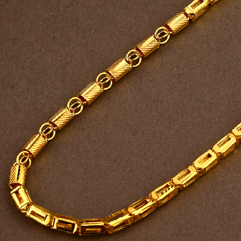 916 Gold Mens Hallmark Classic Choco Chain MCH33 - Image 2