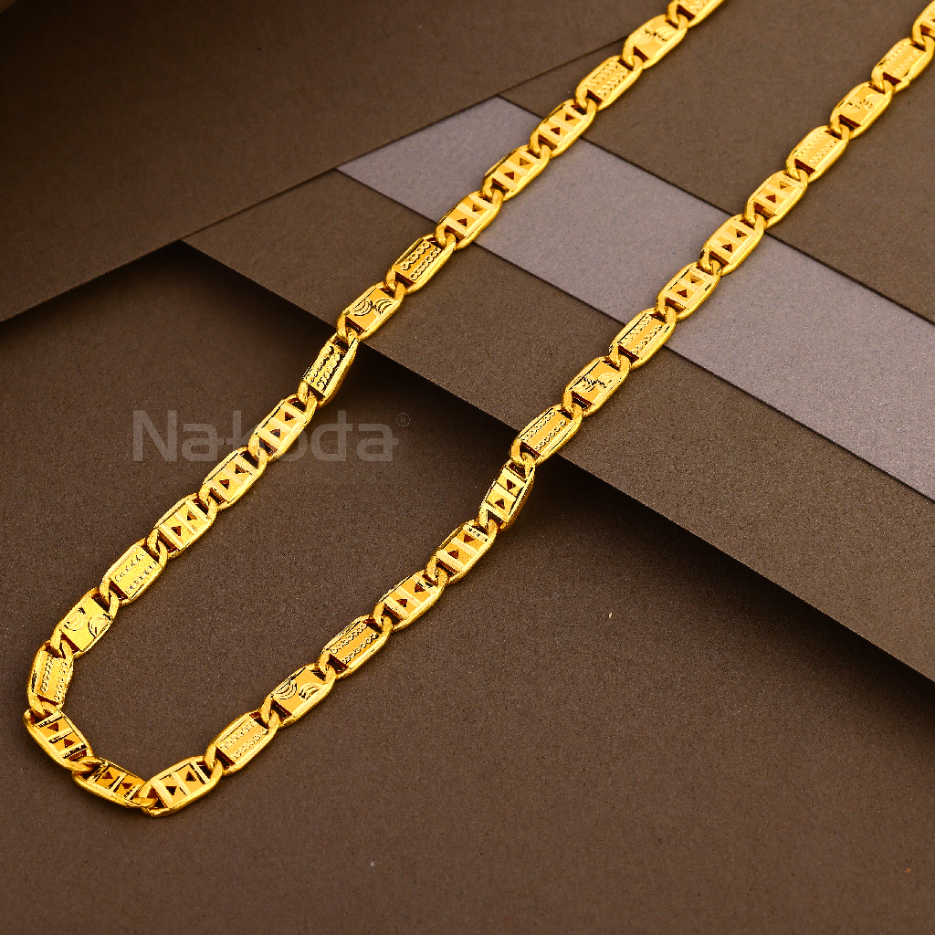 22KT  Gold Gentlmen's Designer choco Chain MCH35