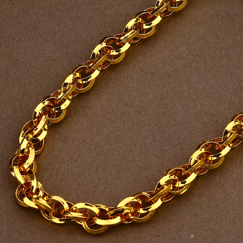22KT Gold Hallmark Fancy Mens Chock Chain MCH10 - Image 2