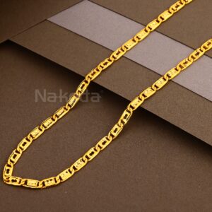 916 Gold CZ Hallmark Mens Hollow Chain MHC15