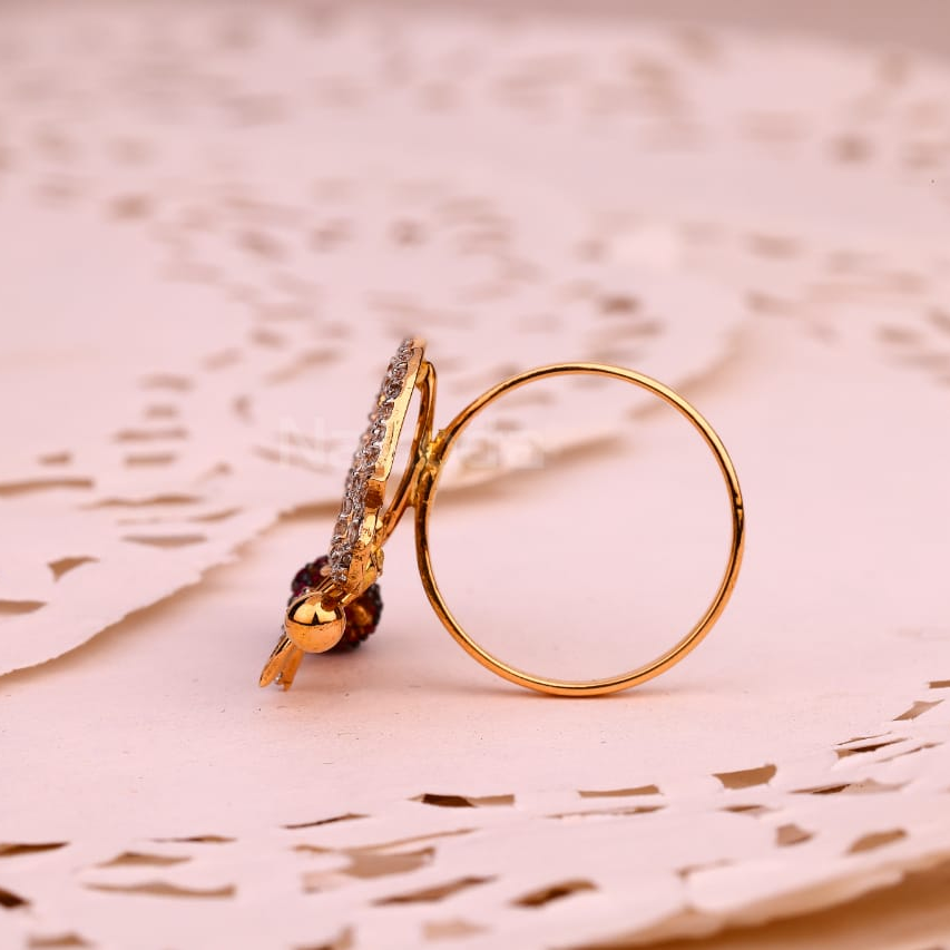 750 Rose Gold Hallmark Ladies Ring RLR879 - Image 2