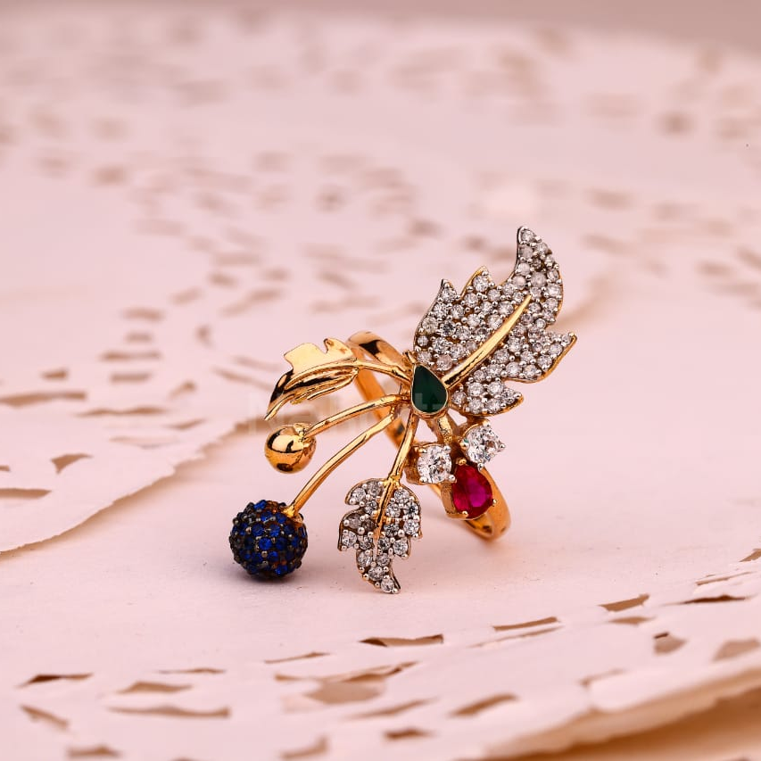 750 Rose Gold Hallmark Delicate Ladies Ring RLR878