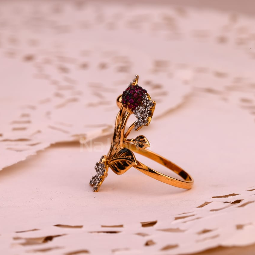 750 Rose Gold Ladies Ring RLR886 - Image 2