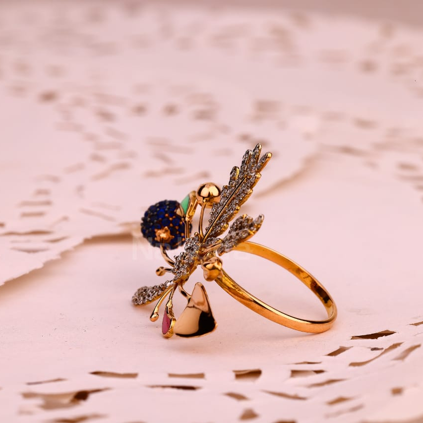750 Rose Gold Ladies Fancy Ring RLR885 - Image 2