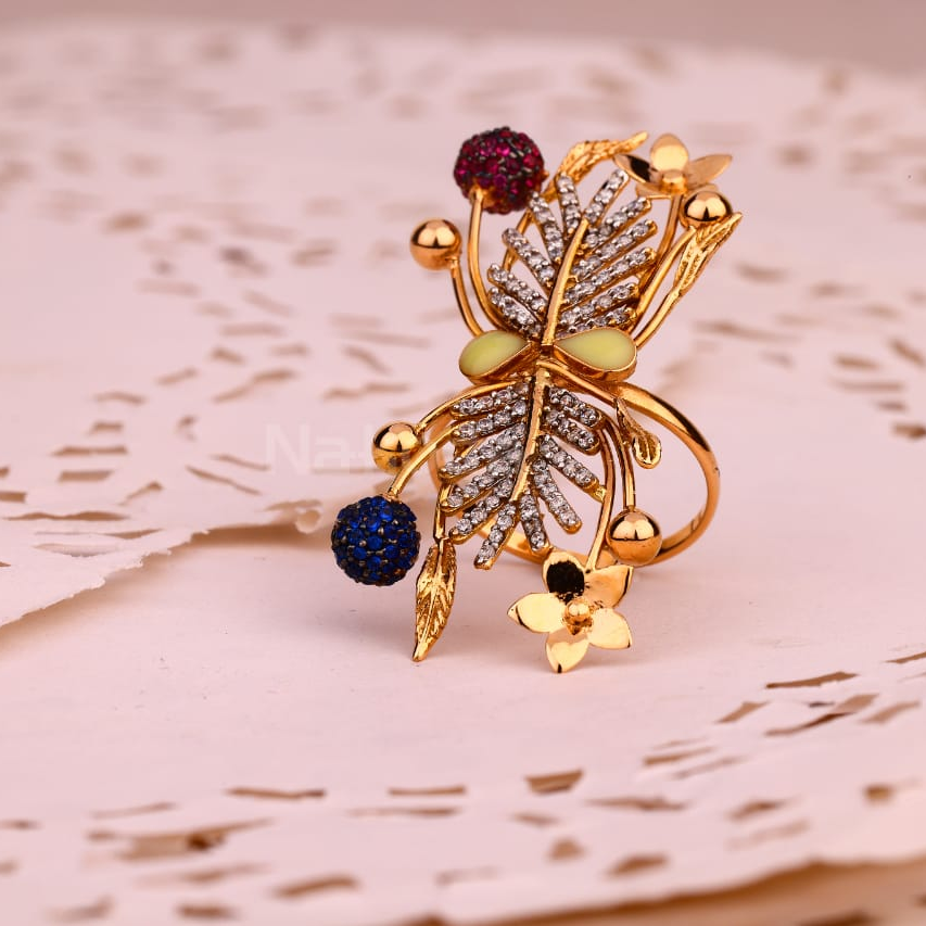 750 Rose Gold Classic Ladies Ring RLR881
