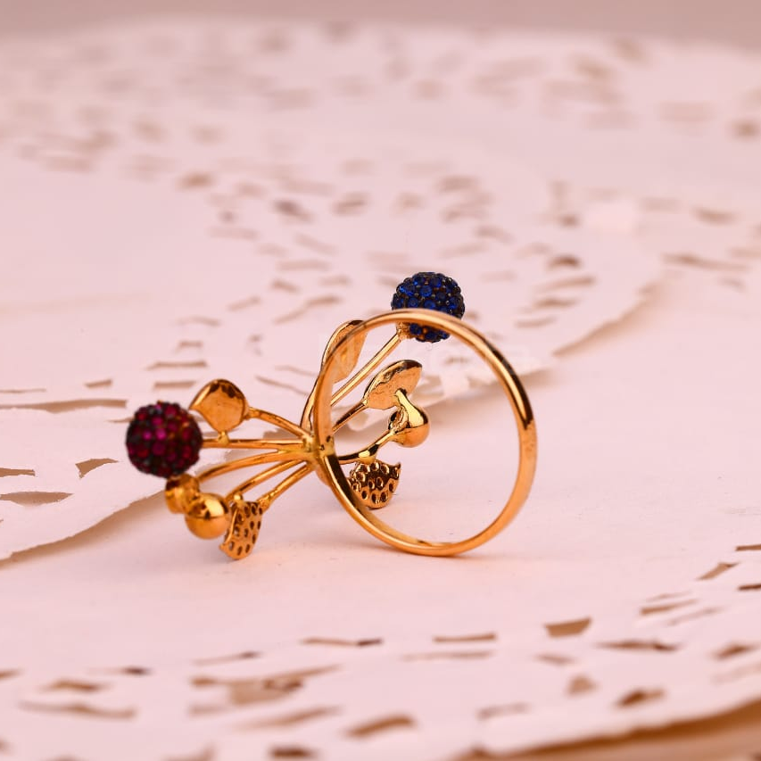 750 Rose Gold Ladies Stylish Ring RLR880 - Image 2