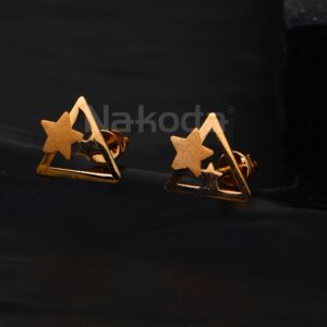 750 Rose Gold Women's Stylish Hallmark Earring RE254