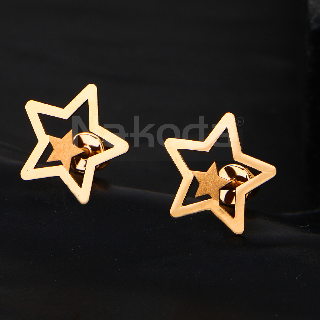 750 Rose Gold stylish Ladies CZ Earring RE262