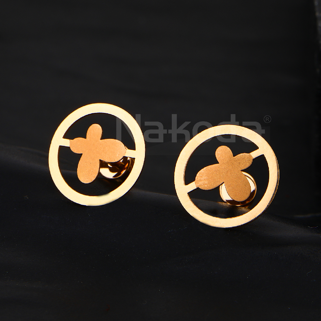 750 Rose Gold Gorgeous Ladies CZ Earring RE263