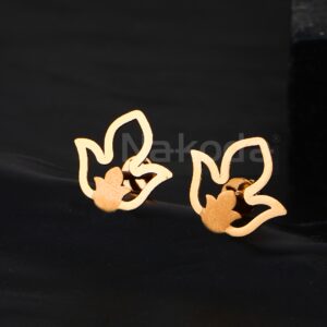 750 Rose Gold classic Ladies CZ Earring RE268