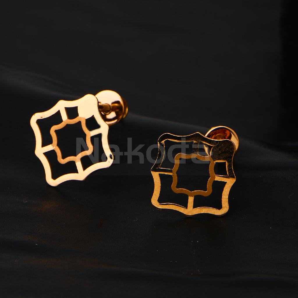 18CT Rose Gold Women's Designer Hallmark Earring RE275