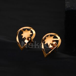18CT Rose Gold Designer CZ Ladies Earring RE283