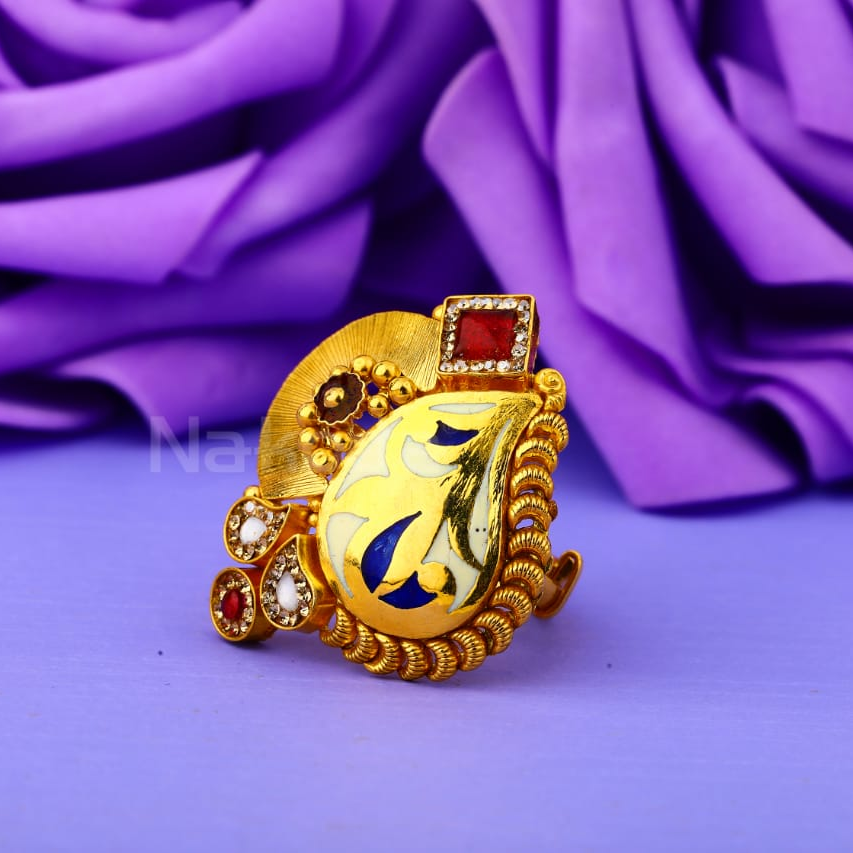 22KT Gold Hallmark Stylish Ladies Antique Ring LAR320